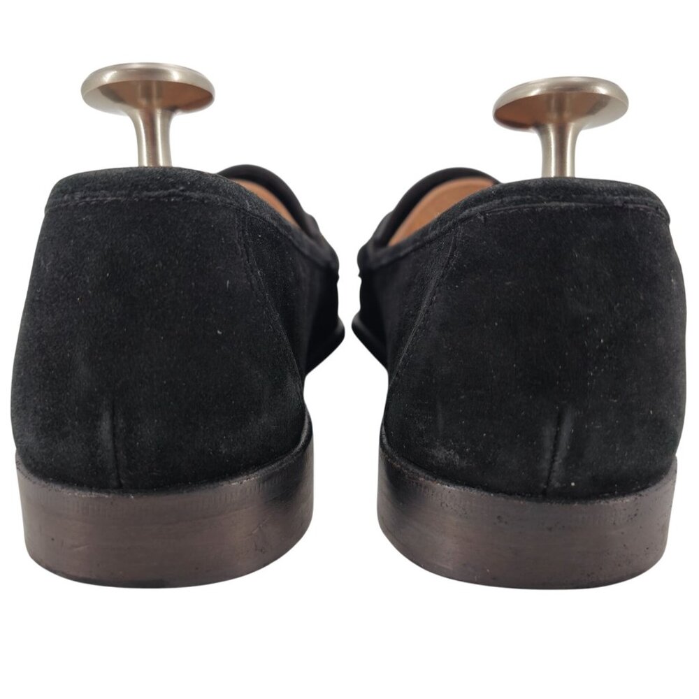 Vintage Bragano Cole Haan Italy Men 8.5W Black Suede Horsebit Loafers Dress Shoe - Picture 6 of 11